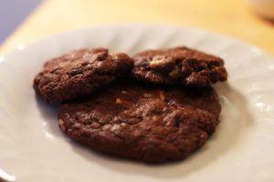 Plate of Triple Chocolate Cookies